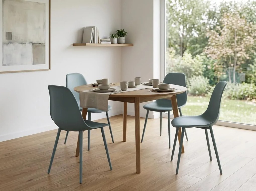 Jedálenská stolička OSAKA plastová, petrolejová