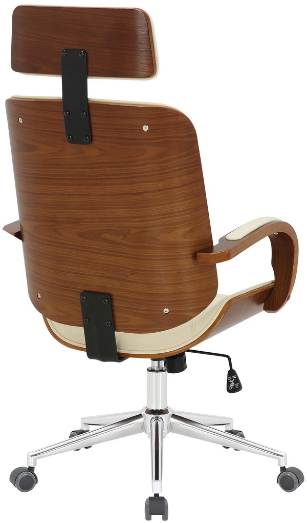 Design-Shop Kancelárska stolička Dayton - drevo orech - Krémová