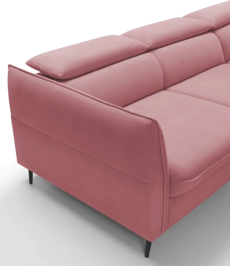 Rohová sedacia súprava Mango, staroružová látka, pravý roh