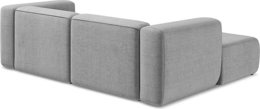 Svetlosivá rohová pohovka (ľavý roh/s leňoškou) Ekahi – Makamii