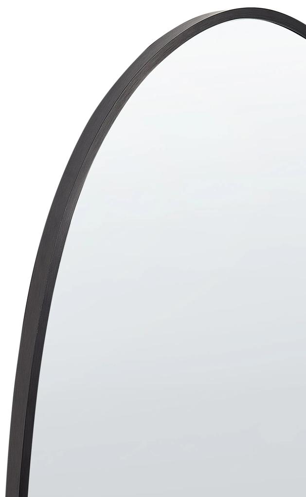 Kovové nástenné zrkadlo 46 x 160 cm čierne DARNETS Beliani