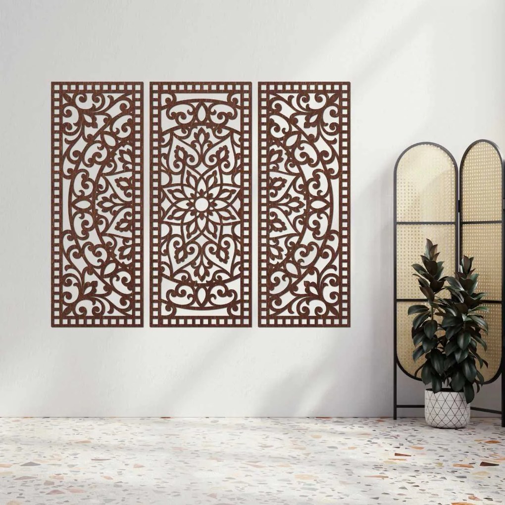 SENTOP | Nástenná dekorácia trojdielny panel mandala  | SENTOP PR0514-A