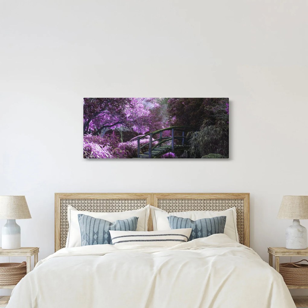 Obraz fialové záhrady (120x50 cm)