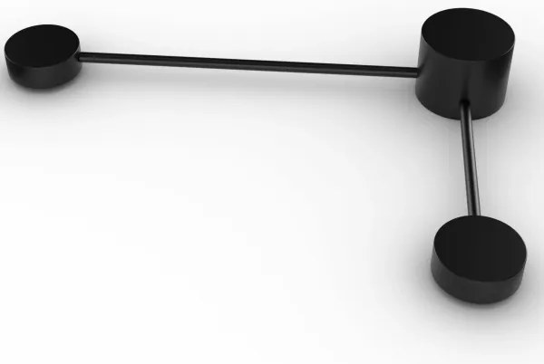 LED Nástenné svietidlo JOY 2xGX53/6W/230V čierna