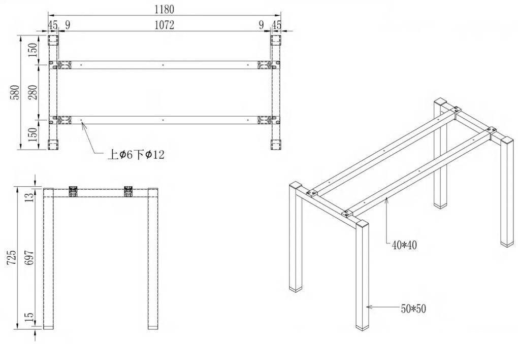 Stôl PRIMO SQUARE so sivostriebornou podnožou 1200 x 600 x 750 mm, biela