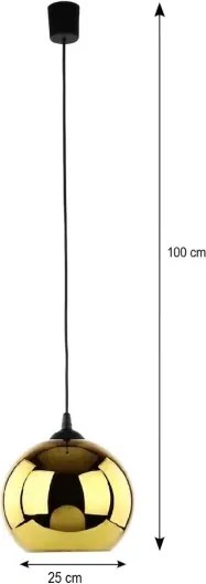 LED luster na lanku CUBUS pr. 25 cm 1xE27/15W/230V