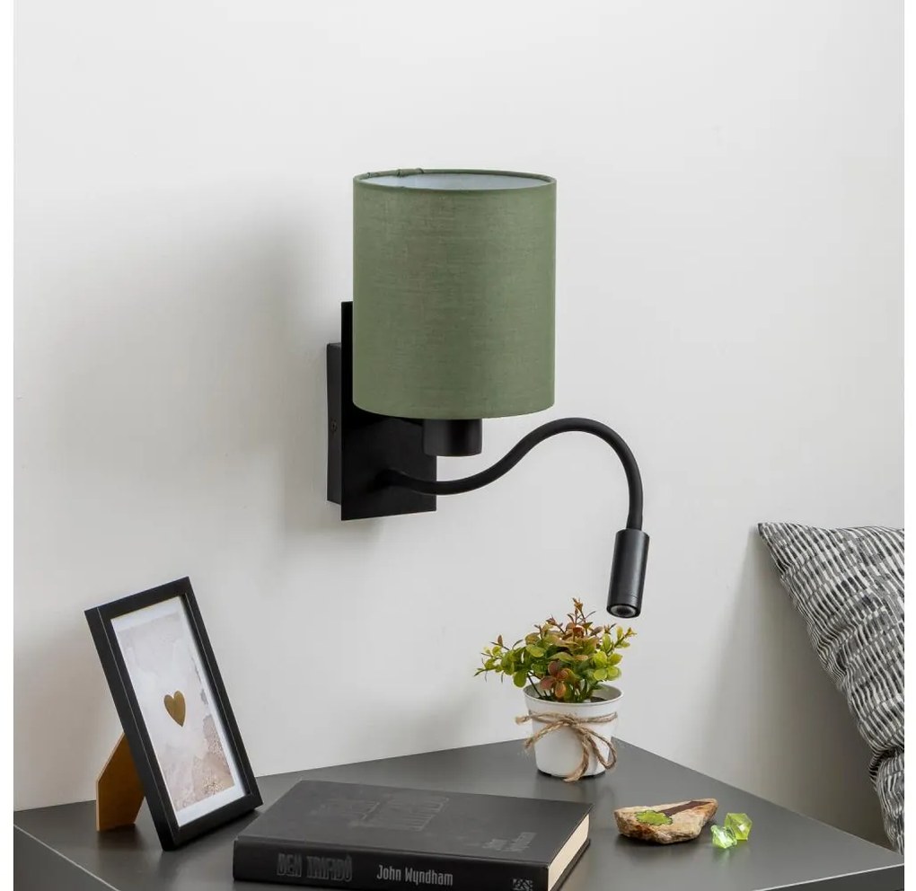 Brilagi - LED Nástenná lampa NUBILA 1xE27/25W/230V + LED/3W čierna/zelená