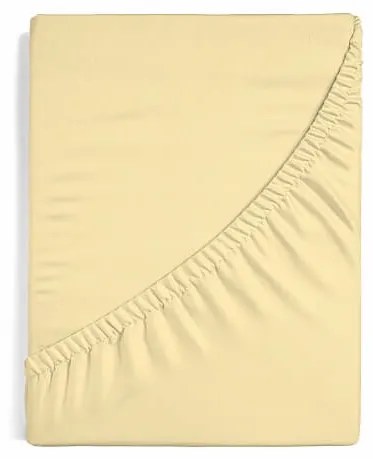 Napínacia plachta na matrac- svetložlté froté 100/220/25