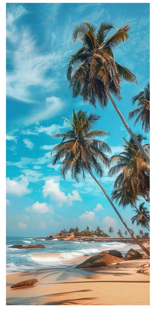 PLÁŽOVÁ OSUŠKA Z MIKROVLÁKNA TROPICAL1 100X180 CM VZOROVANÁ