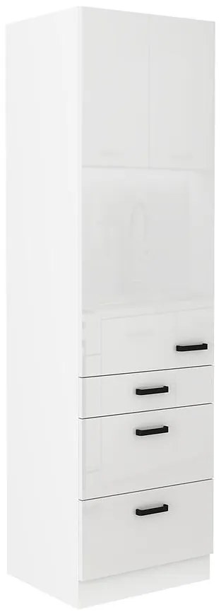 Kuchynská skrinka MIA biely lesk/biely 60dks-210 1f 3s