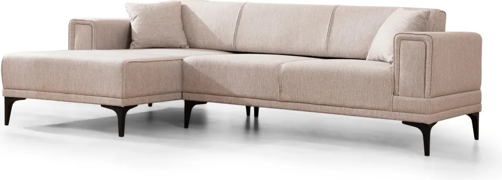 Rohová sedacia súprava Horizon 250 cm svetlohnedá ľavá