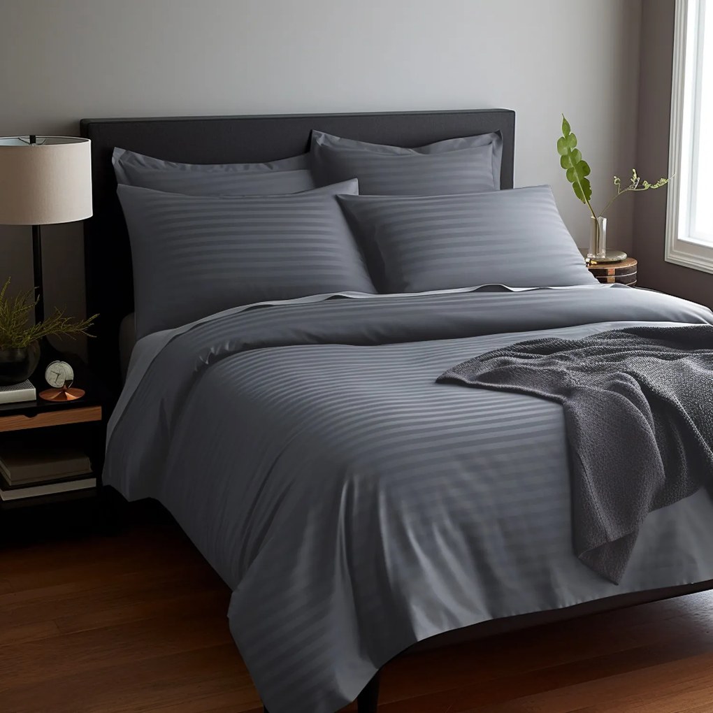 SATÉNOVÁ OBLIEČKA NA VANKÚŠ CIZGILI EXCLUSIVE 40X40 CM SIVÁ