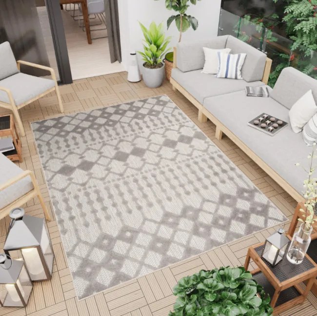 Koberec PATIO FGA EC76B sivý