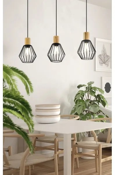 Eglo 44094 - Luster na lanku PALMORLA 3xE27/60W/230V
