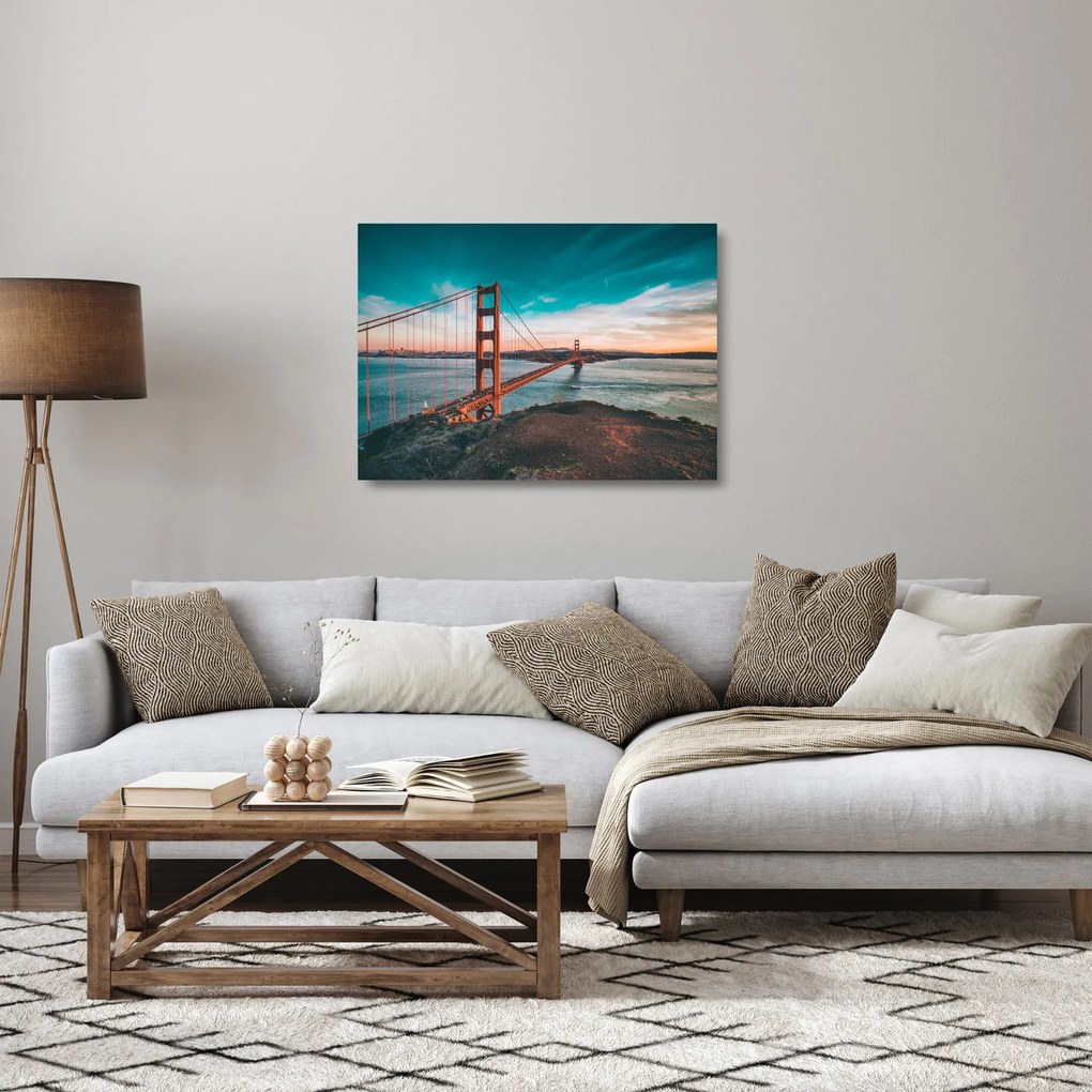 Sklenený obraz- Golden Gate, San Francisco (70x50 cm)