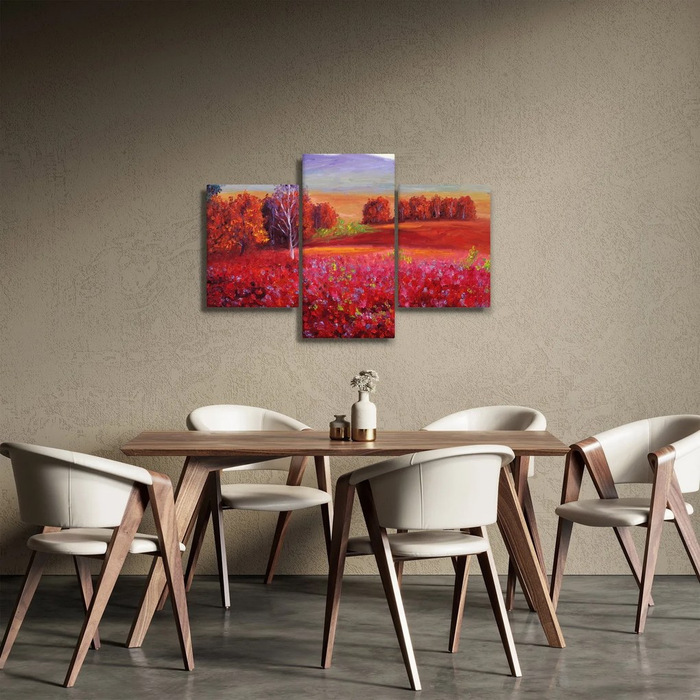 Obraz červenej krajiny (90x60 cm)