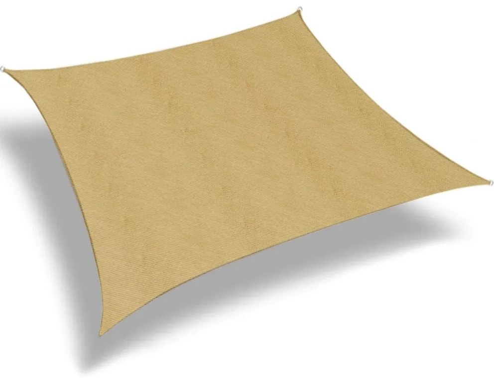 Štvorcová tieniaca plachta SHADOW 5 x 5 m, béžová