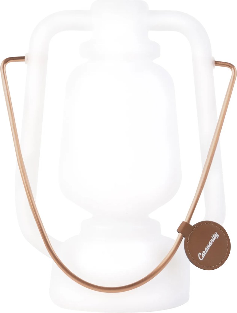 Stolná lampa biela s efektom plameňa 22 cm - Storm Mini