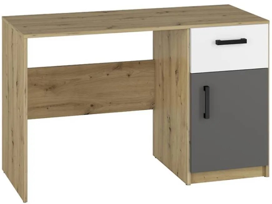 Písací stôl Fini 08 dub artisan/biela/antracit