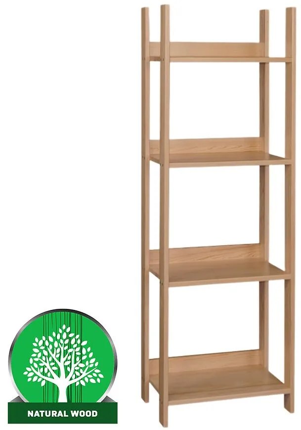 Regál eko stredný 150 borovica morená dub