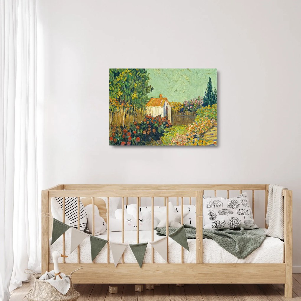 Sklenený obraz - Imitator of Vincent van Gogh, Landscape, reprodukcia (70x50 cm)
