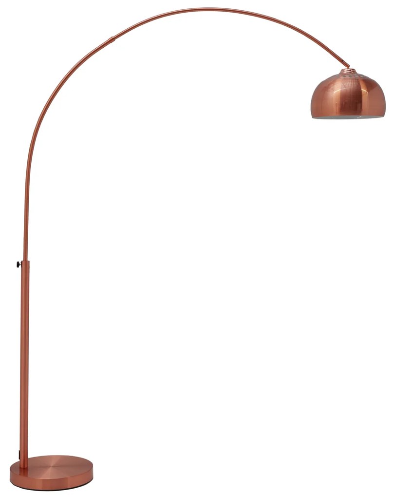 Dizajnová stojanová lampa Arch medená