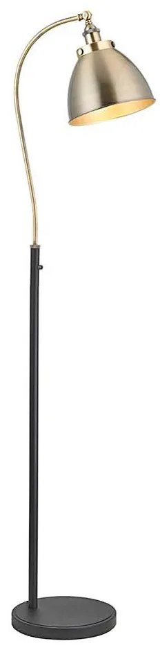 Endon 98748 - Stojacia lampa FRANKLIN 1xE27/10W/230V mosadz/čierna