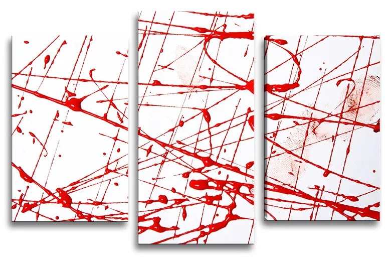 Sablio Obraz - 3-dílný Krvavé škvrny - 75x50 cm