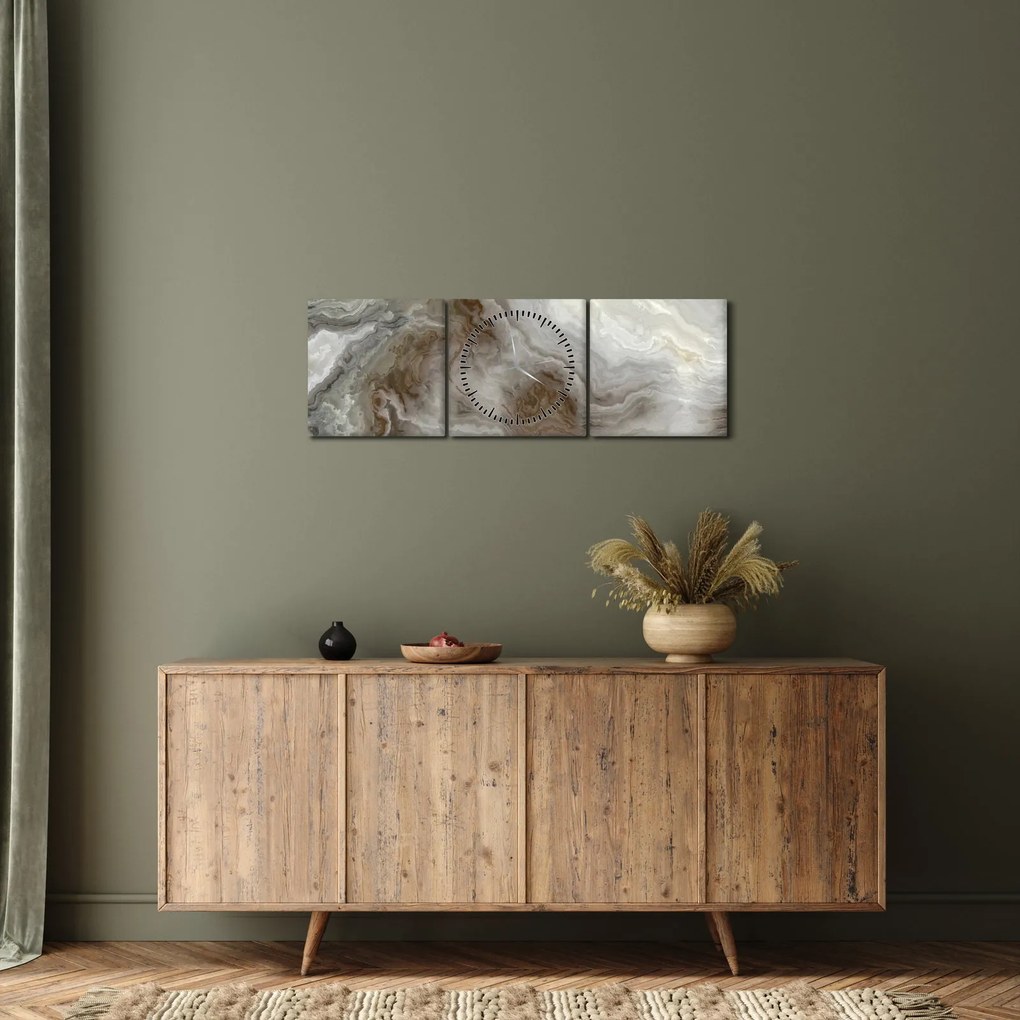 Obraz - Onyx (s hodinami) (90x30 cm)