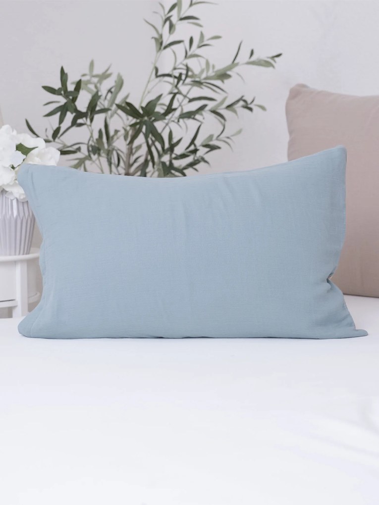 Mušelínová obliečka na vankúš 40 x 60 cm Alexia Duo - mätová/cappuccino