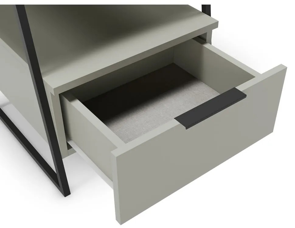 Zeleno-sivý nočný stolík Velia – Marckeric