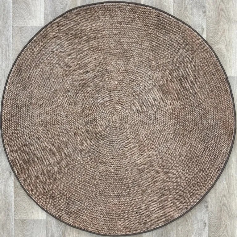 TA Koberec 250738W-1 BARI PRINT Hnedý Okrúhly Rozmer: 120x120 cm