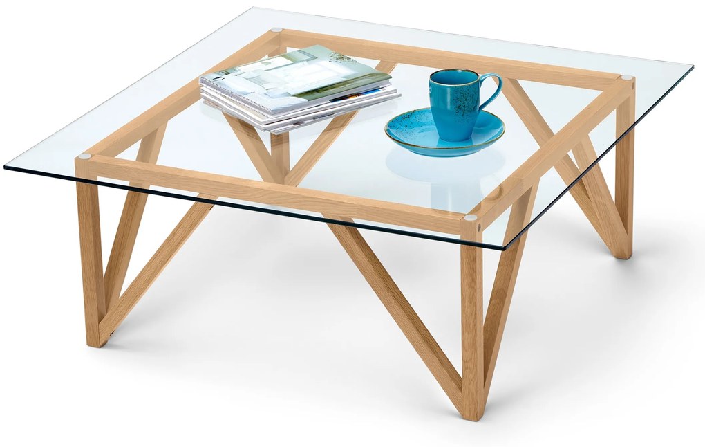 Konferenčný stolík so sklenenou doskou