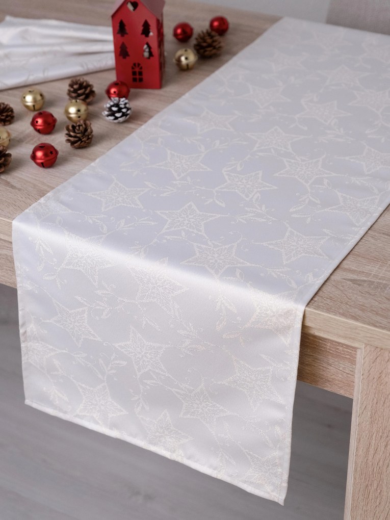 Lurexový Vianočný behúň Hviezdna noc - 40 × 140 cm