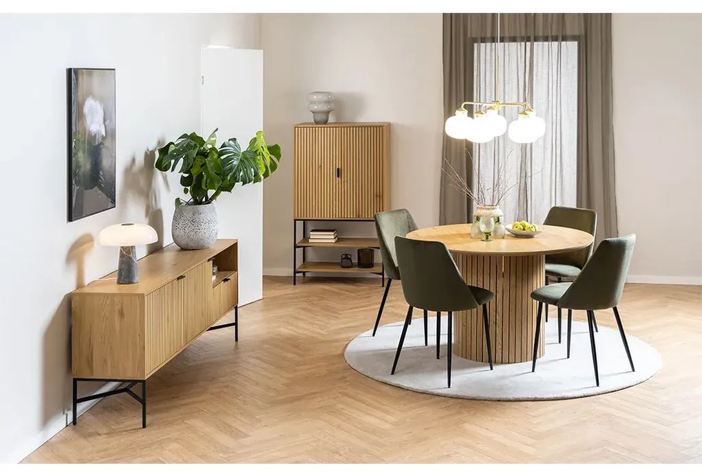 Kulatý jídelní stůl Yale 120 cm dub divoký