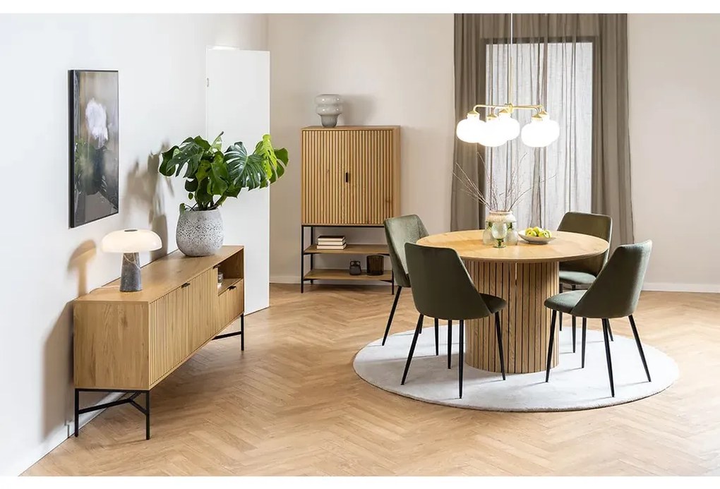 Okrúhly jedálenský stôl Yale 120 cm divoký dub