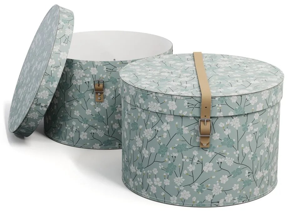 Kartónové úložné boxy s vekom v súprave 2 ks Rut – Bigso Box of Sweden