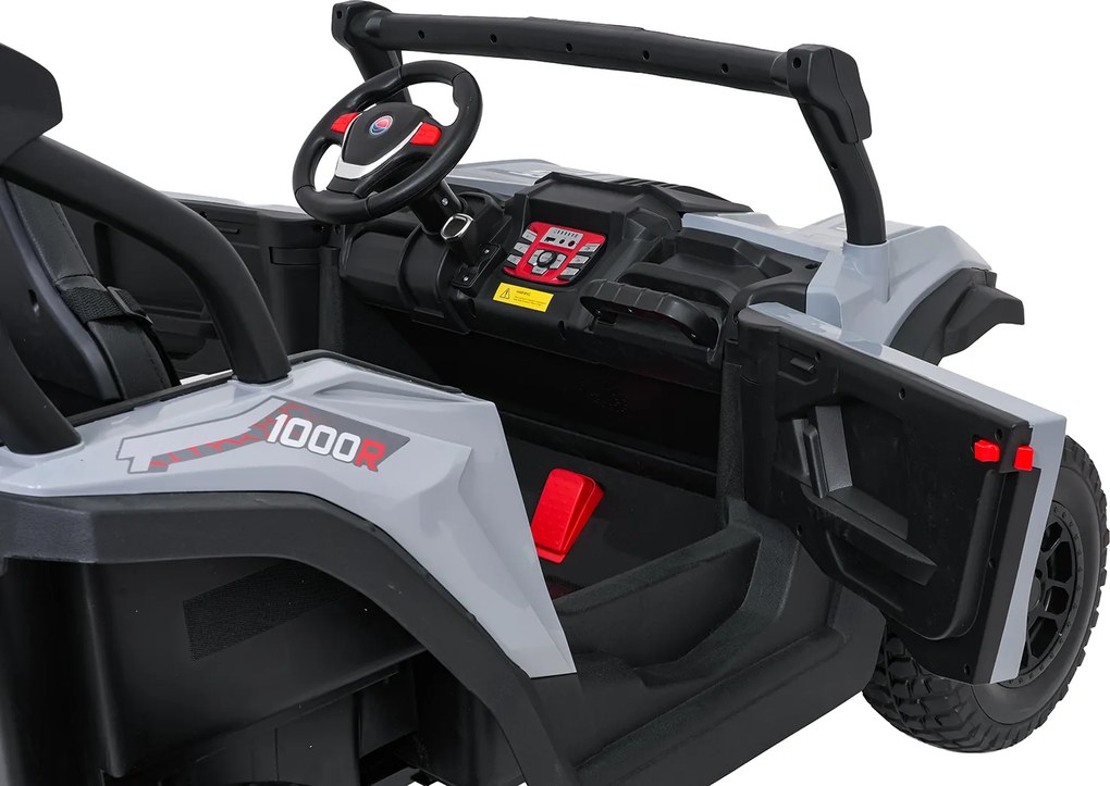 Ramiz Elektrická bugina Gravity pre deti šedá + pohon 4x4 + diaľkové ovládanie