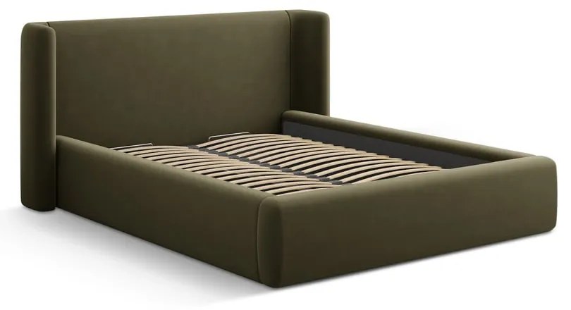 Zelená čalúnená dvojlôžková posteľ s úložným priestorom s roštom 180x200 cm Jason – Windsor &amp; Co Sofas