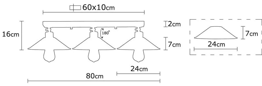 Stropné svietidlo v bronzovej farbe s kovovým tienidlom ø 24 cm Berceste – Opviq lights