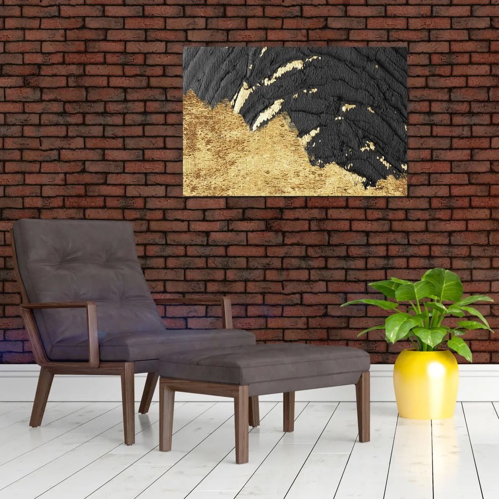 Obraz - Zlatá štruktúra N⁰1 (90x60 cm)