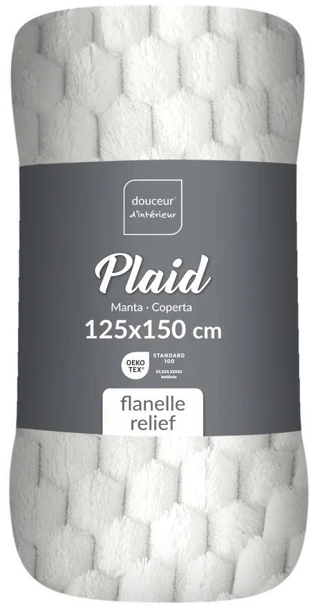 Krémová deka z mikroflanelu 125x150 cm Mini Frosty – douceur d'intérieur