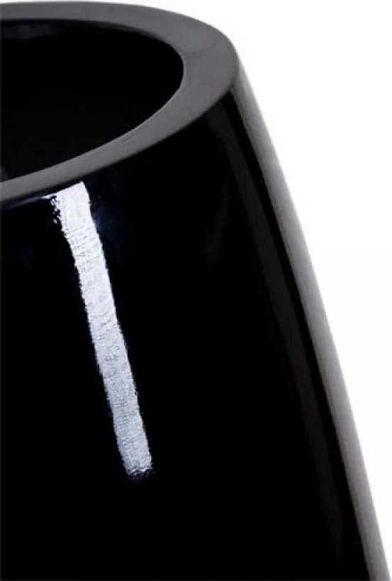 Kvetináč MAGNUM, sklolaminát, výška 100 cm, čierny lesk