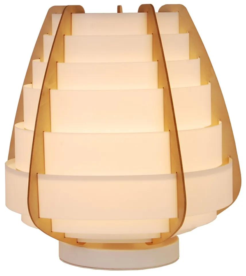 CLX Stolná dizajnová lampa CAVA DE TIRRENI, 1xE27, 40W, béžová