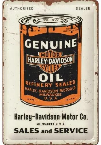 Plechová ceduľa Harley Davidson - Genuine Oil Can, (30 x 20 cm)