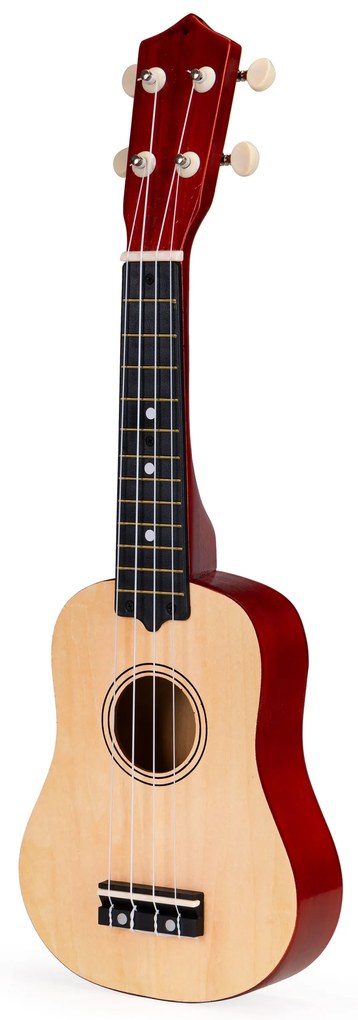 Detská gitara so 4 nylonovými strunami, drevená