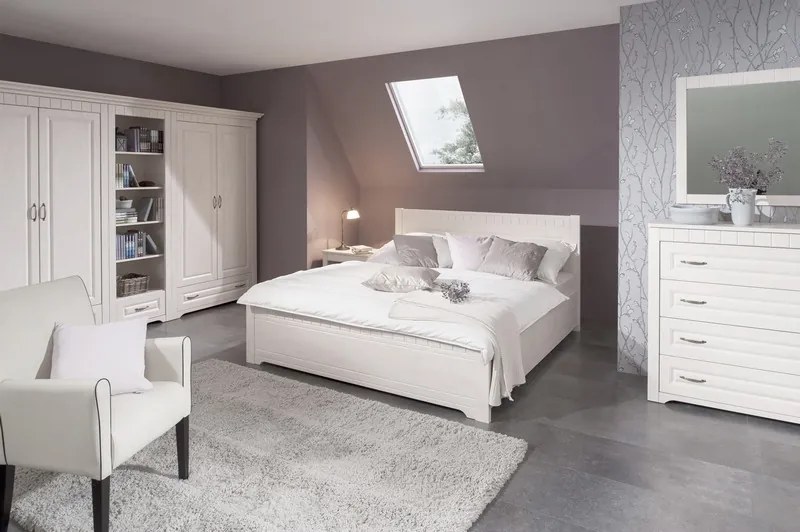 Nočný stolík Atik, biely