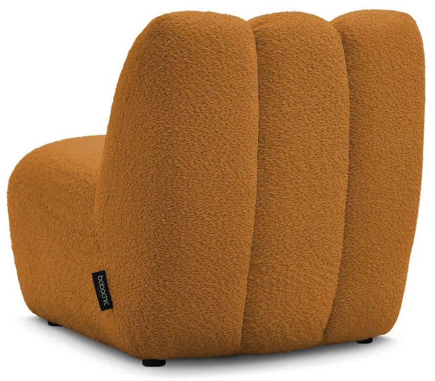 Kreslo z textílie buklé v horčicovej farbe Janissaire – Bobochic Paris