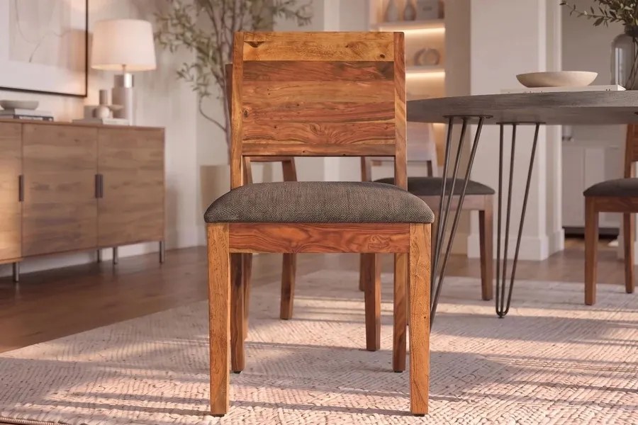 Dizajnová stolička Timber II Sheesham / sivá