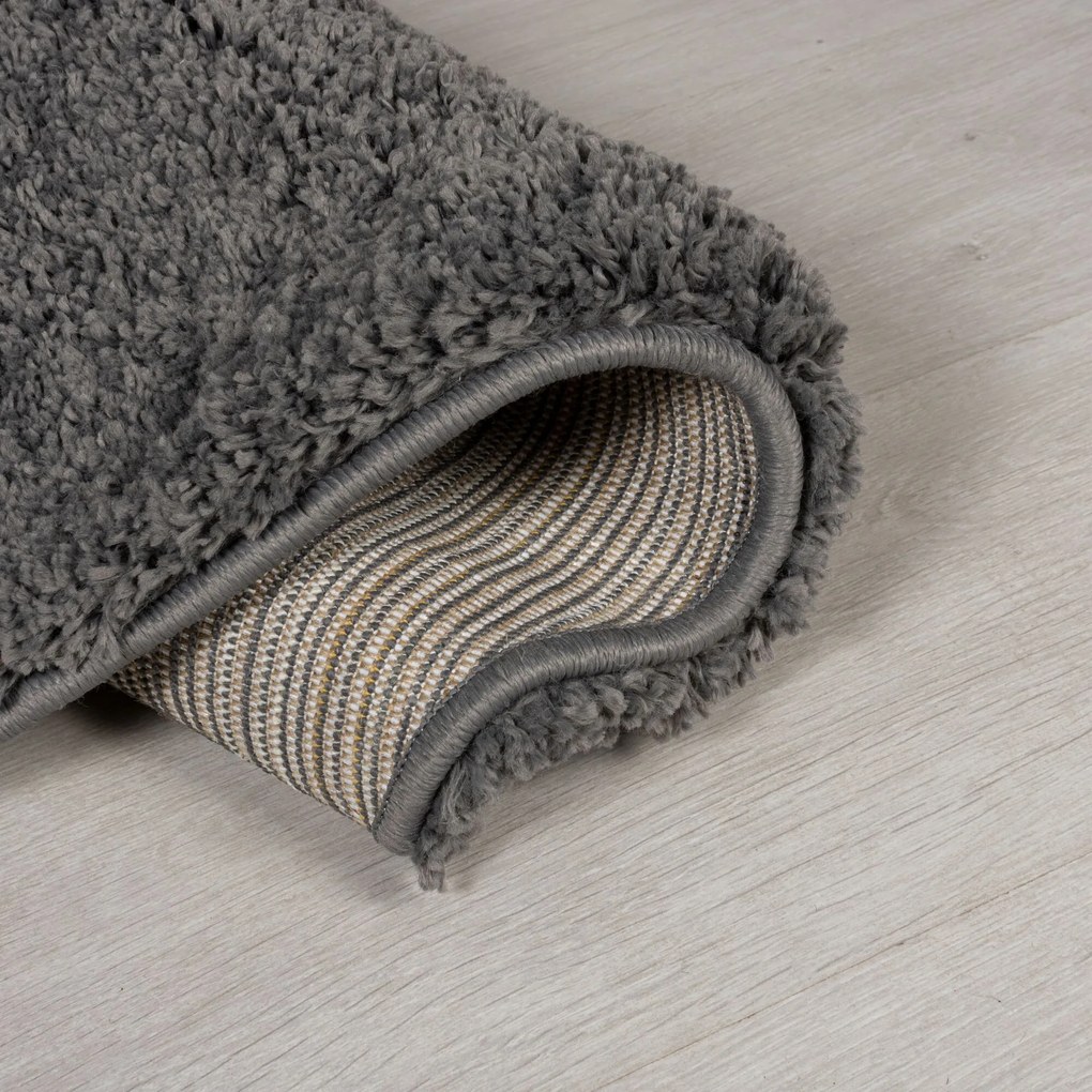 Flair Rugs, Kusový koberec Shaggy Teddy Charcoal, 200x290, šedá, obývacia izba